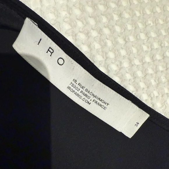 IRO PARIS “Gastona” Black Low-Cut Mini Dress Size 34 XS 0 2 - Picture 3 of 12